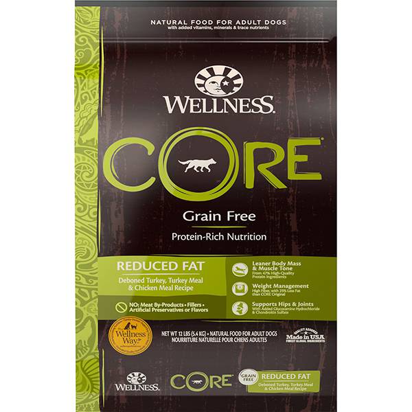 <b>Wellness Core</b> Grain-Free Original Dry Food For Dogs - Reduced Fat -Turkey & Chicken Recipe