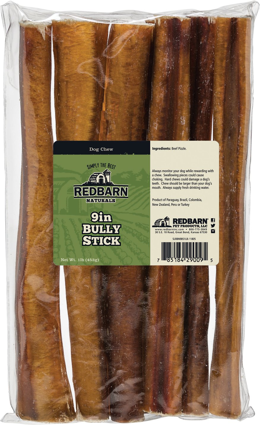 RedBarn Beef Bully Stick 9" Dog Treat