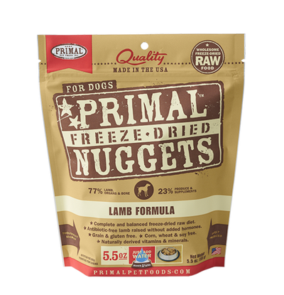 <b>Primal</b> Freeze Dried Nuggets Grain Free Lamb Formula Dog Food <br></br>