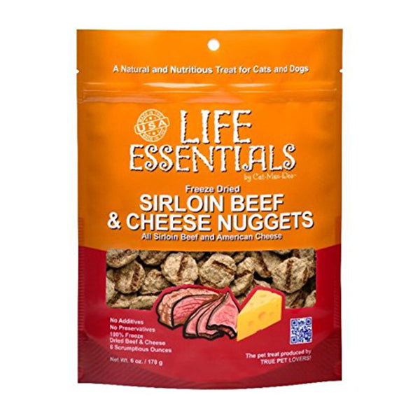Life Essentials Freeze Dried Sirloin Beef and Cheese Nuggets