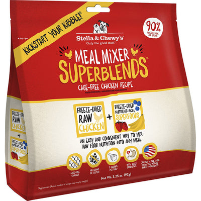 <b>Stella & Chewy's</b> Meal Mixer SuperBlends Grain Free Chicken Recipe Freeze Dried Raw Dog Food Topper
