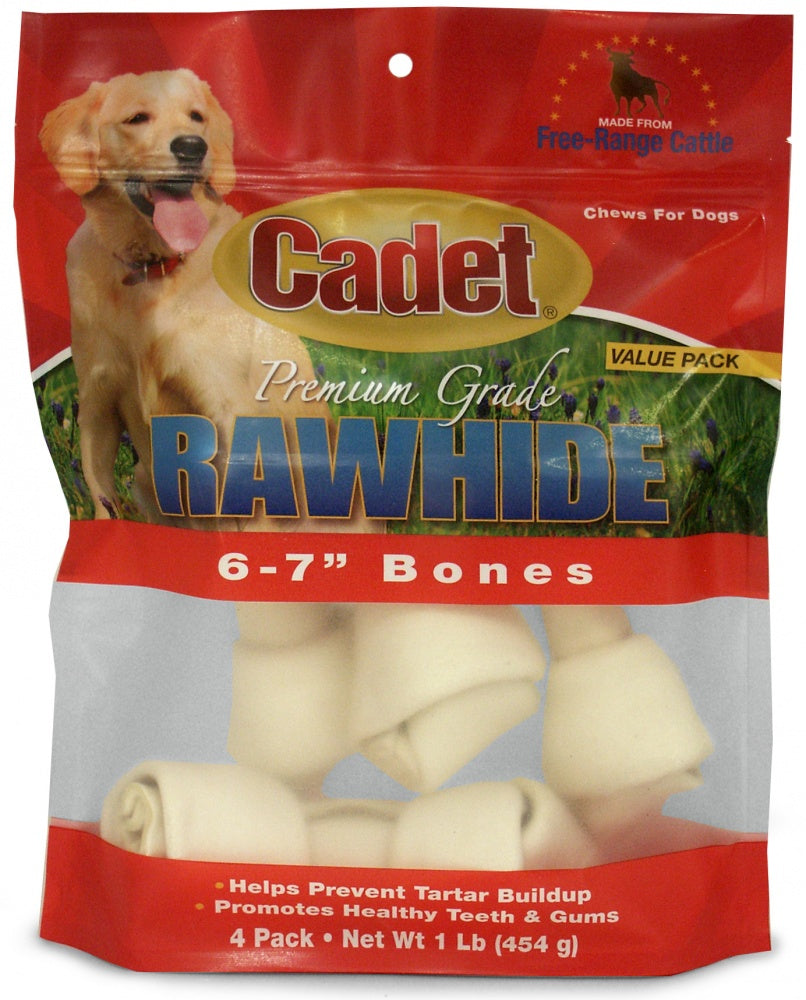 Cadet Rawhide Natural Flavor Knotted for Dogs