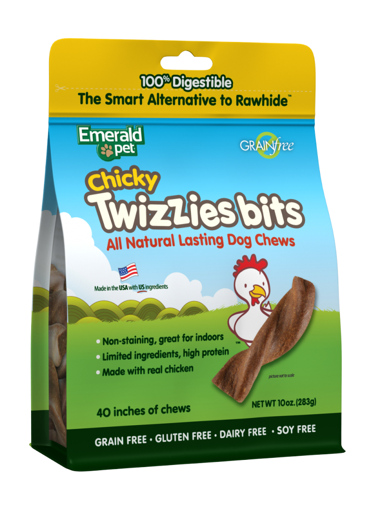 Emerald Pet Chicky Twizzies Bits Dog Treats