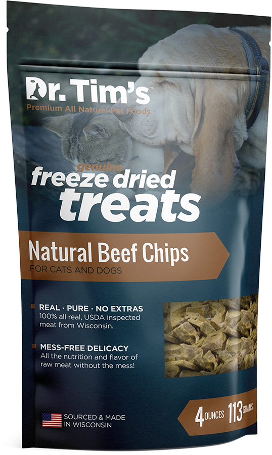 Dr. Tim's Freeze Dried Natural Beef Chips Dog and Cat Treats