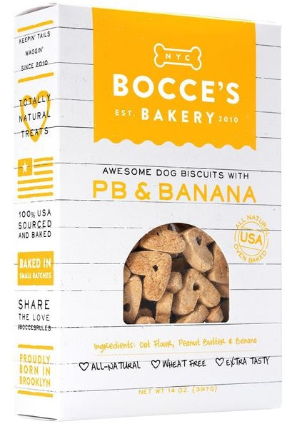 Bocce's Bakery Peanut Butter and Banana Dog Biscuits