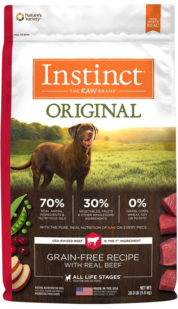 Nature's Variety Instinct Original Grain Free Recipe with Real Beef Natural Dry Dog Food