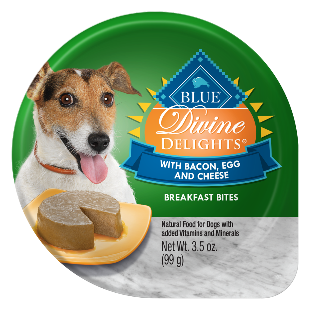 Blue Buffalo Divine Delights Small Breed Bacon, Egg and Cheese Breakfast Bites Pate Dog Food Cup