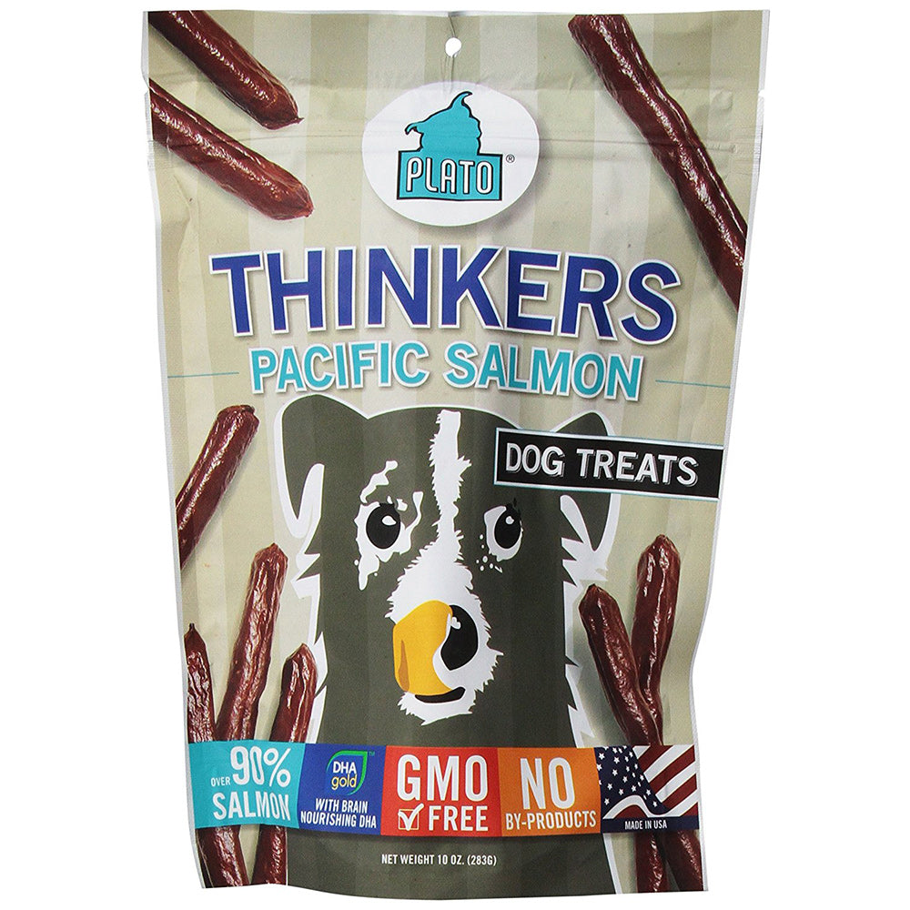 <b>Plato</b> Thinkers Salmon Sticks Dog Treats - 10oz <br></br>