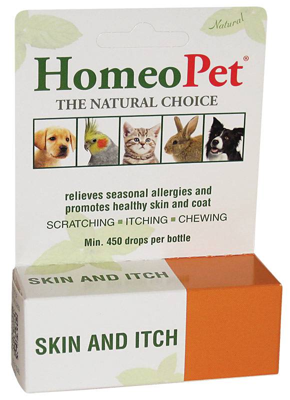 HomeoPet Skin and Itch Relief Supplement for Dogs,Cats,Small Animals & Birds - 450 Drops