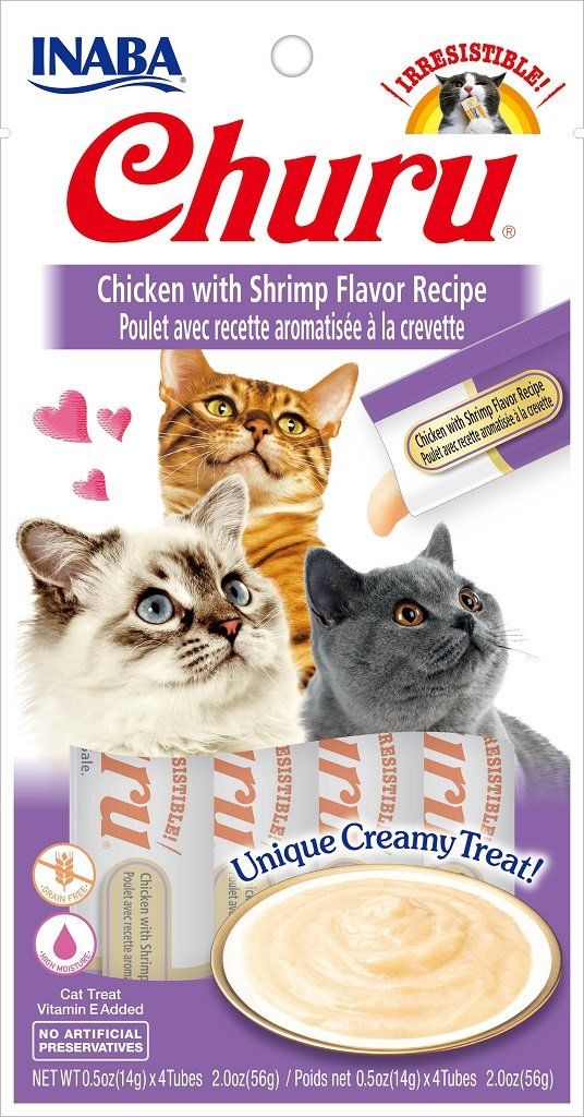 Inaba Churu Grain-Free Chicken with Shrimp Puree Lickable Cat Treat