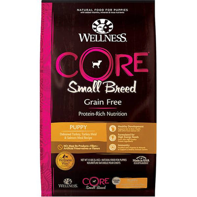 <b>Wellness Core</b> Grain-Free Original Dry Food For Dogs - Small Breed Puppy -Turkey & Salmon Recipe