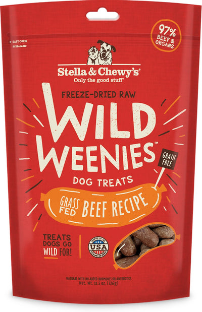 <b> Stella & Chewy's</b> Beef Wild Weenies Freeze Dried Raw Dog Treats