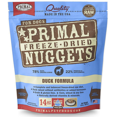 <b>Primal</b> Freeze Dried Nuggets Grain Free Duck Formula Dog Food <br></br>