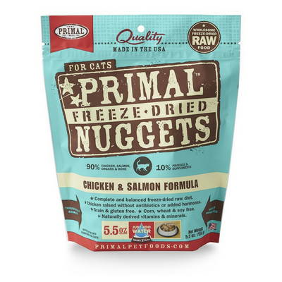 <b>Primal</b> Freeze Dried Nuggets Grain Free Chicken & Salmon Formula Cat Food