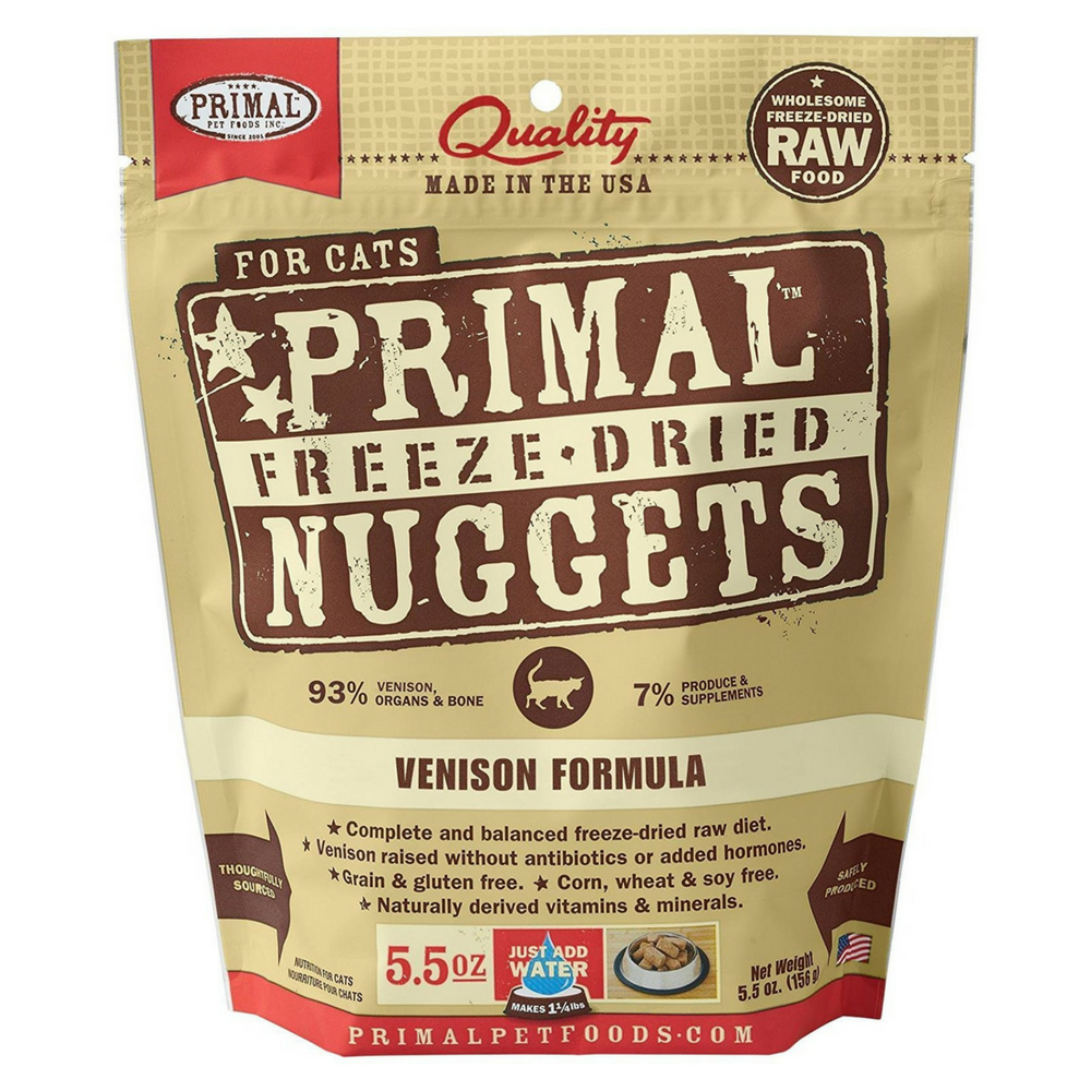 <b>Primal</b> Freeze Dried Nuggets Grain Free Formula Venison Cat Food