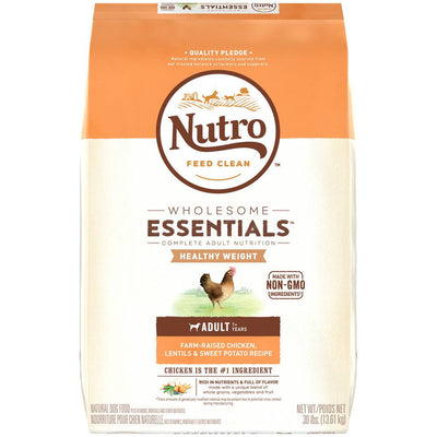 Nutro Wholesome Essentials Healthy Weight Adult Farm-Raised Chicken, Lentils & Sweet Potato Dry Dog Food