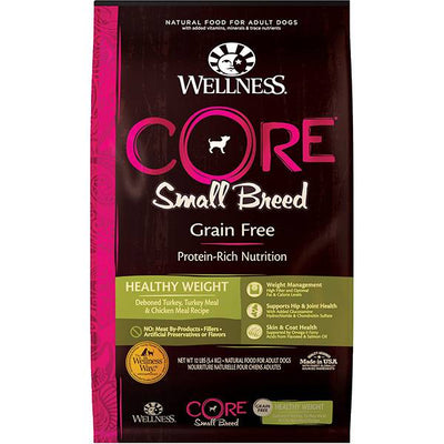 <b>Wellness Core</b> Grain-Free Original Dry Food For Dogs - Small Breed Healthy Weight -Turkey & Chicken Recipe