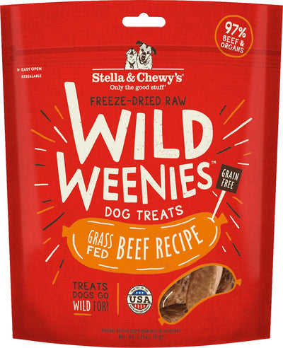<b> Stella & Chewy's</b> Beef Wild Weenies Freeze Dried Raw Dog Treats