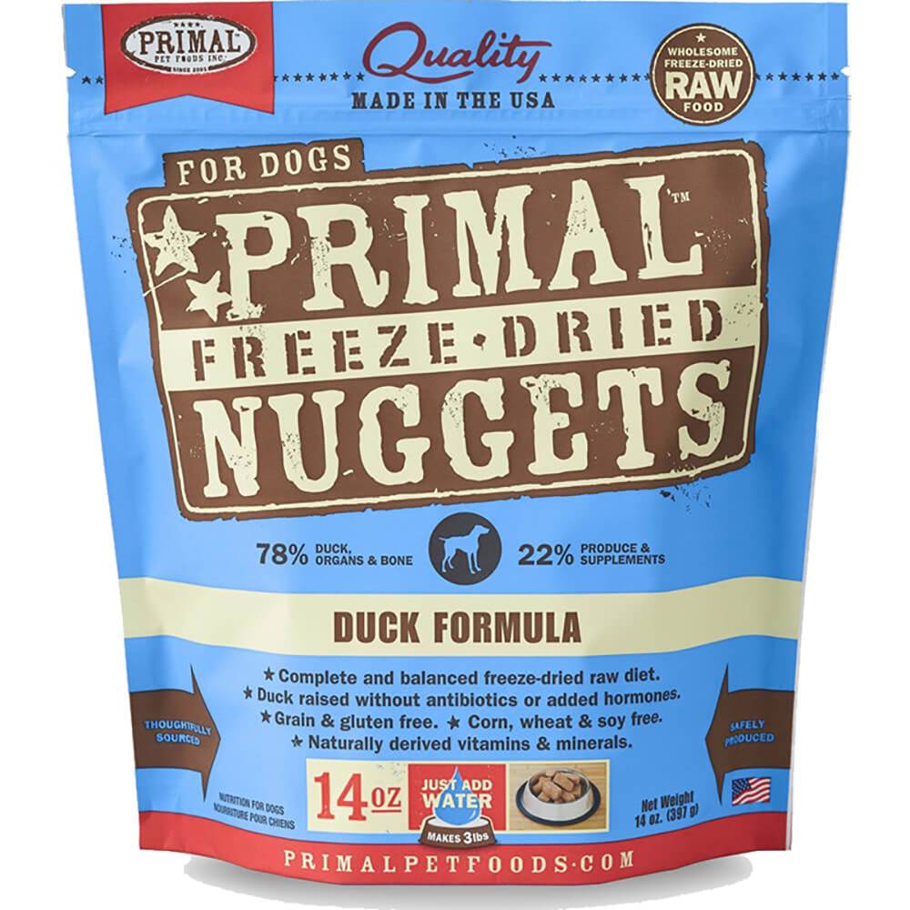 <b>Primal</b> Freeze Dried Nuggets Grain Free Duck Formula Dog Food <br></br>