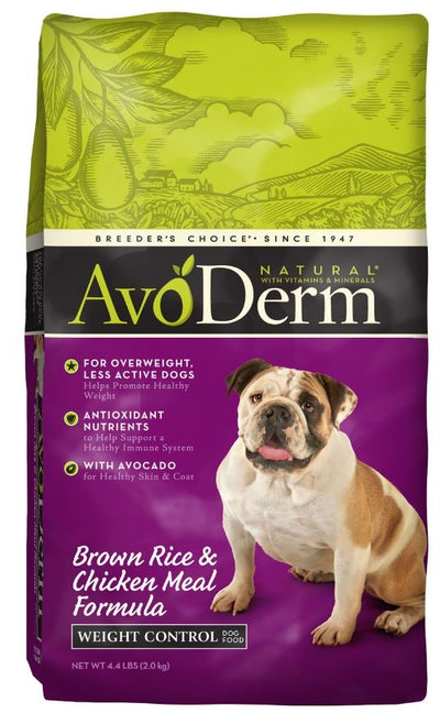 AvoDerm Natural Lite Brown Rice Oatmeal and Chicken Meal Formula Adult Dry Dog Food