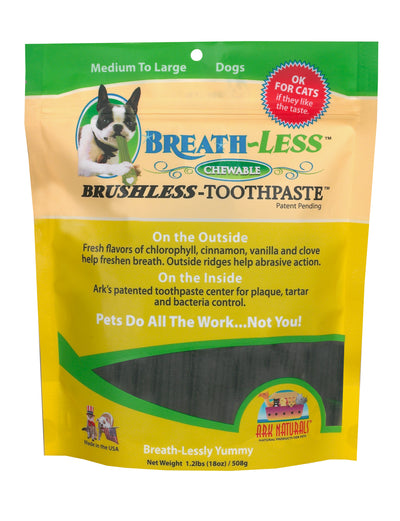 Ark Naturals BREATH-LESS Brushless-Toothpaste Med/Lg Dog Treats