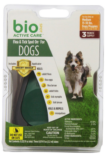 Bio Spot Bio Spot Active Care Flea and Tick Spot for Medium Dogs – Yow Pets