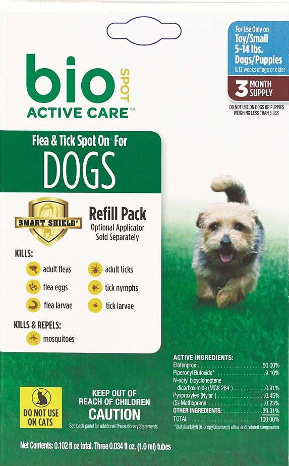 Bio Spot Bio Spot Active Care Flea and Tick Spot for Small Dogs – Yow Pets