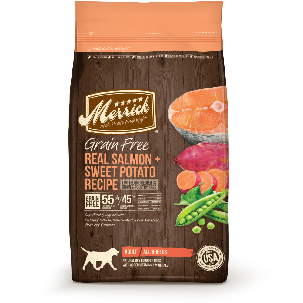 Merrick Grain Free Real Salmon and Sweet Potato Recipe Dry Dog Food