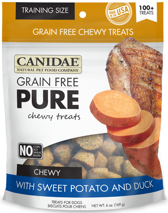 Canidae Grain Free PURE Chewy with Sweet Potato and Duck Dog Treats