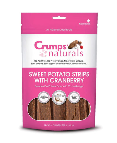 Crumps Naturals Sweet Potato Strips with Cranberry and Citrus Fibre Dog Treats