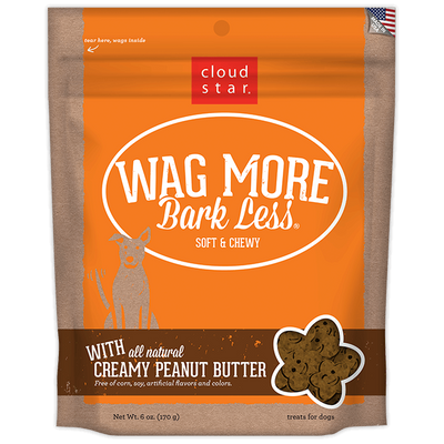 Cloud Star Wag More Bark Less Soft and Chewy Creamy Peanut Butter Dog Treats