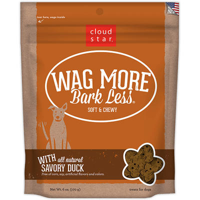 Cloud Star Wag More Bark Less Soft and Chewy Savory Duck Dog Treats