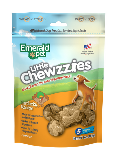 Emerald Pet Little Chewzzies Turducky Recipe Dog Treats