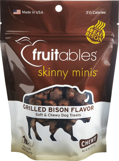 Fruitables Skinny Minis Grilled Bison Flavor Soft & Chewy Dog Treats