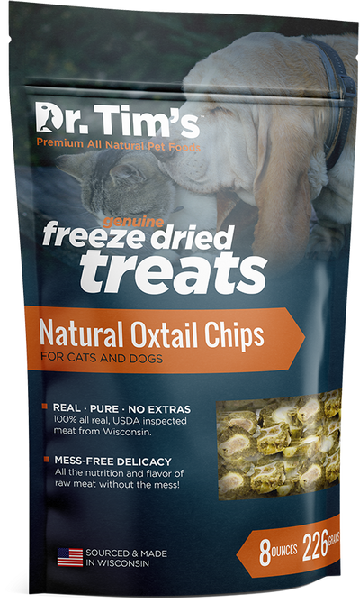 Dr. Tim's Freeze Dried Natural Oxtail Chips Dog and Cat Treats