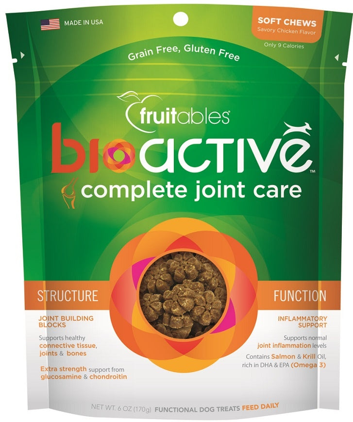 Fruitables BioActive Complete Joint Care Grain Free Soft Chews for Dogs