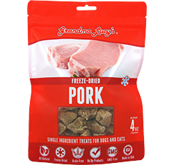 Grandma Lucy's Singles Freeze Dried Grain Free Pork Single Ingredient Dog Treats
