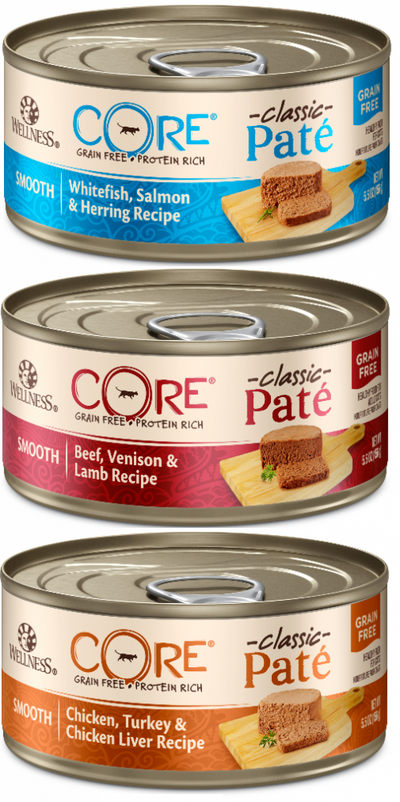 Wellness CORE Natural Grain Free Best Sellers Smooth Pate Variety Pack Canned Cat Food