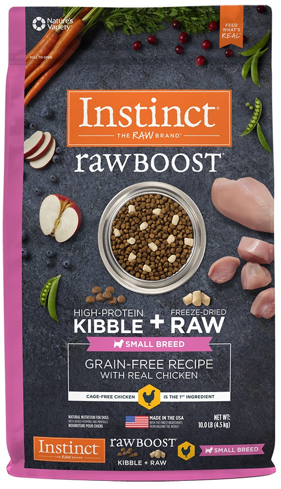 Nature's Variety Instinct Raw Boost Small Breed Grain Free Recipe with Real Chicken Natural Dry Dog Food