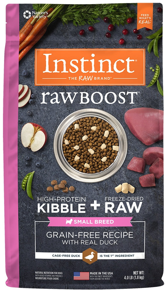 Nature's Variety Instinct Raw Boost Small Breed Grain Free Recipe with Real Duck Natural Dry Dog Food