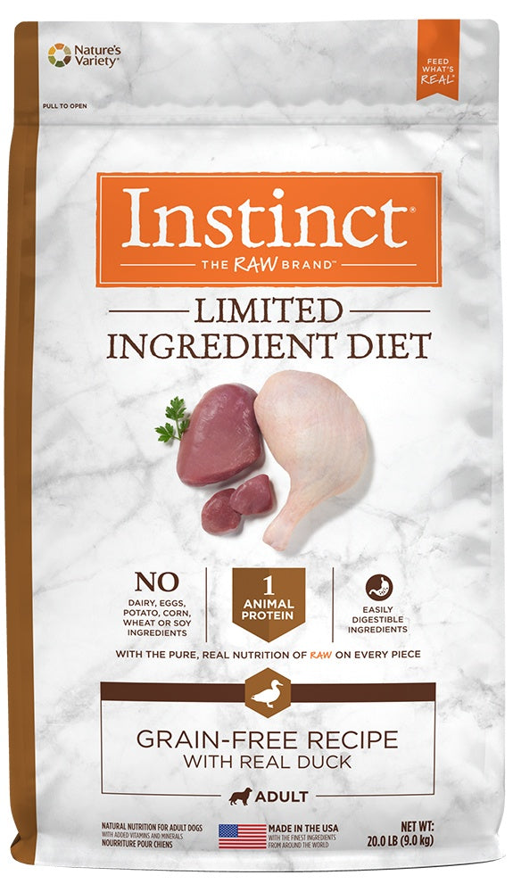 Nature's Variety Instinct Limited Ingredient Diet Adult Grain Free Recipe with Real Duck Natural Dry Dog Food