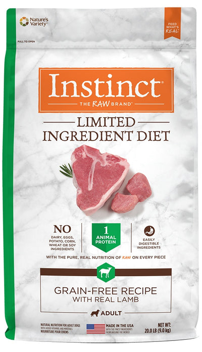 Nature's Variety Instinct Limited Ingredient Diet Adult Grain Free Recipe with Real Lamb Natural Dry Dog Food