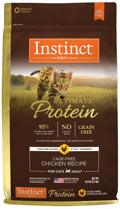 Nature's Variety Instinct Ultimate Protein Adult Grain Free Cage Free Chicken Recipe Natural Dry Cat Food