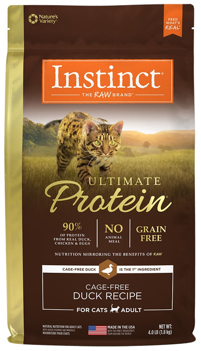 Nature's Variety Instinct Ultimate Protein Adult Grain Free Cage Free Duck Recipe Natural Dry Cat Food