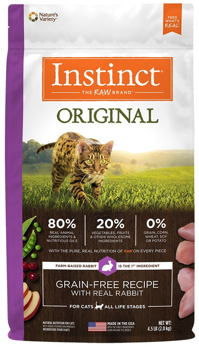 Nature's Variety Instinct Original Grain Free Recipe with Real Rabbit Natural Dry Cat Food