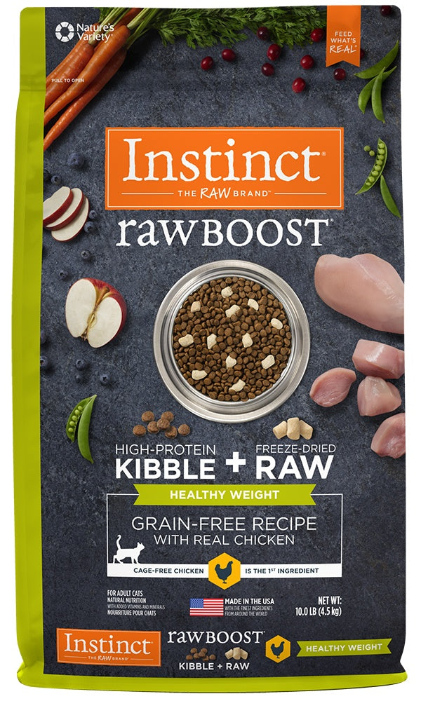 Nature's Variety Instinct Raw Boost Healthy Weight Adult Grain Free Recipe with Real Chicken Natural Dry Cat Food
