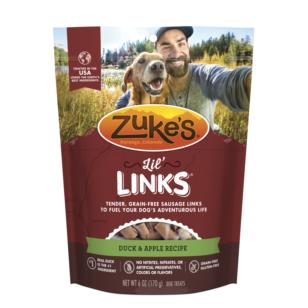 Zukes Lil' Links Grain Free Duck and Apple Recipe for Dogs