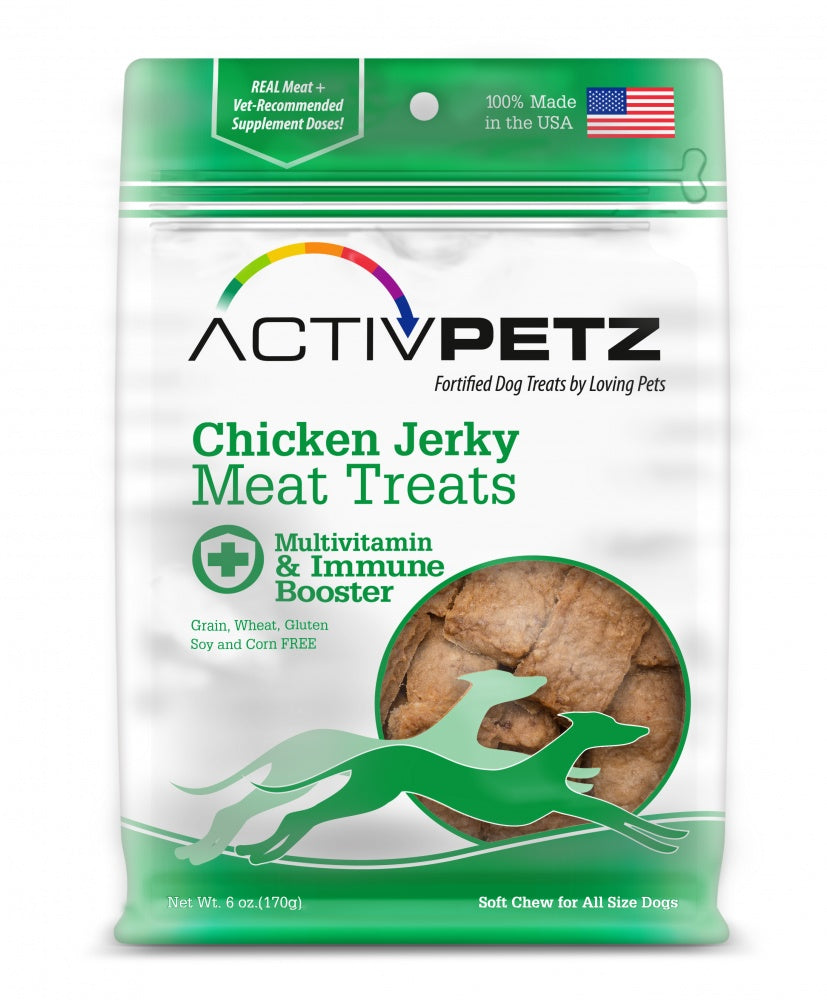 Loving Pets AcitvPetz Grain Free Chicken Jerky Multivitamin and Immune Maintenance Dog Treats
