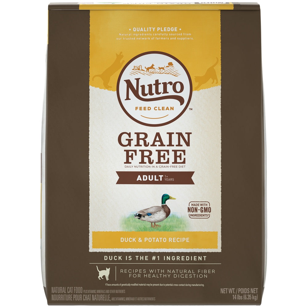 Nutro Grain Free Adult Duck and Potato Recipe Dry Cat Food