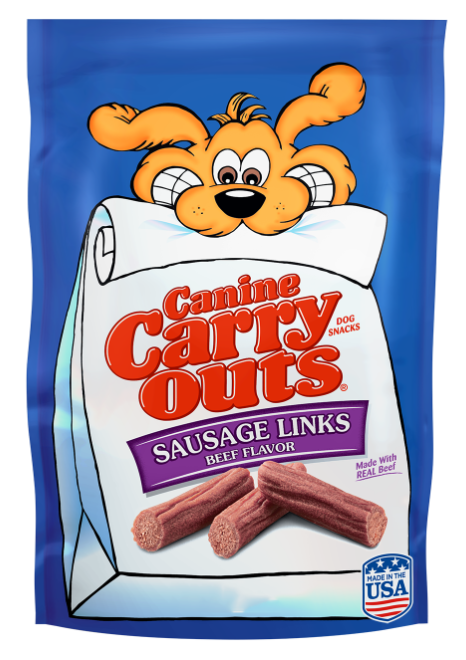 Canine Carry Outs Sausage Links Beef Flavor Dog Treats